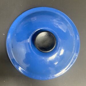 Vintage LeCreuset Blue Enameled Cast Iron 14, Lid Only